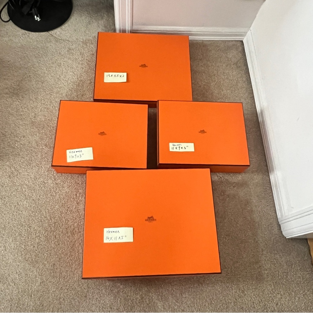 Hermès 4 boxes gift orange color